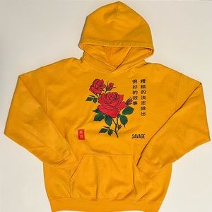 Yellow Savage Rose Hoodie by Artist Union Clothing Co